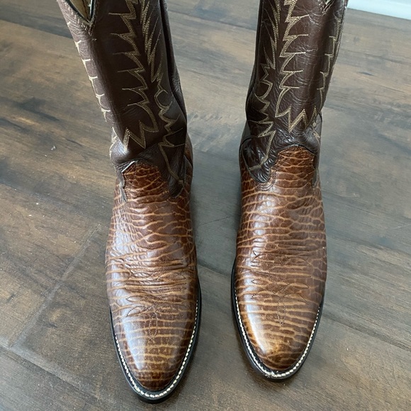 Vintage African Wildebeast Leather Boots - Picture 2 of 5